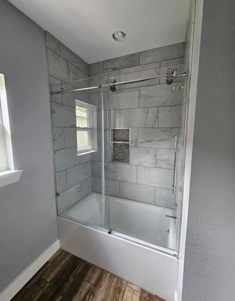 Bath sliding tina chrome