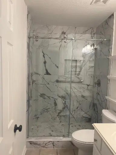 Bath sliding 76 brush nickel