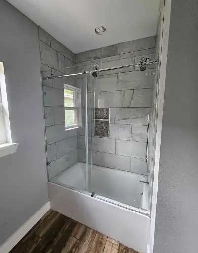 Bath sliding tina chrome