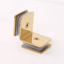 Clip - 90 glass to glass Gold