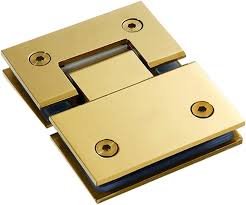 Hinges glass to glass gold