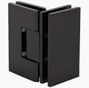 Hinges glass to glass 90 black